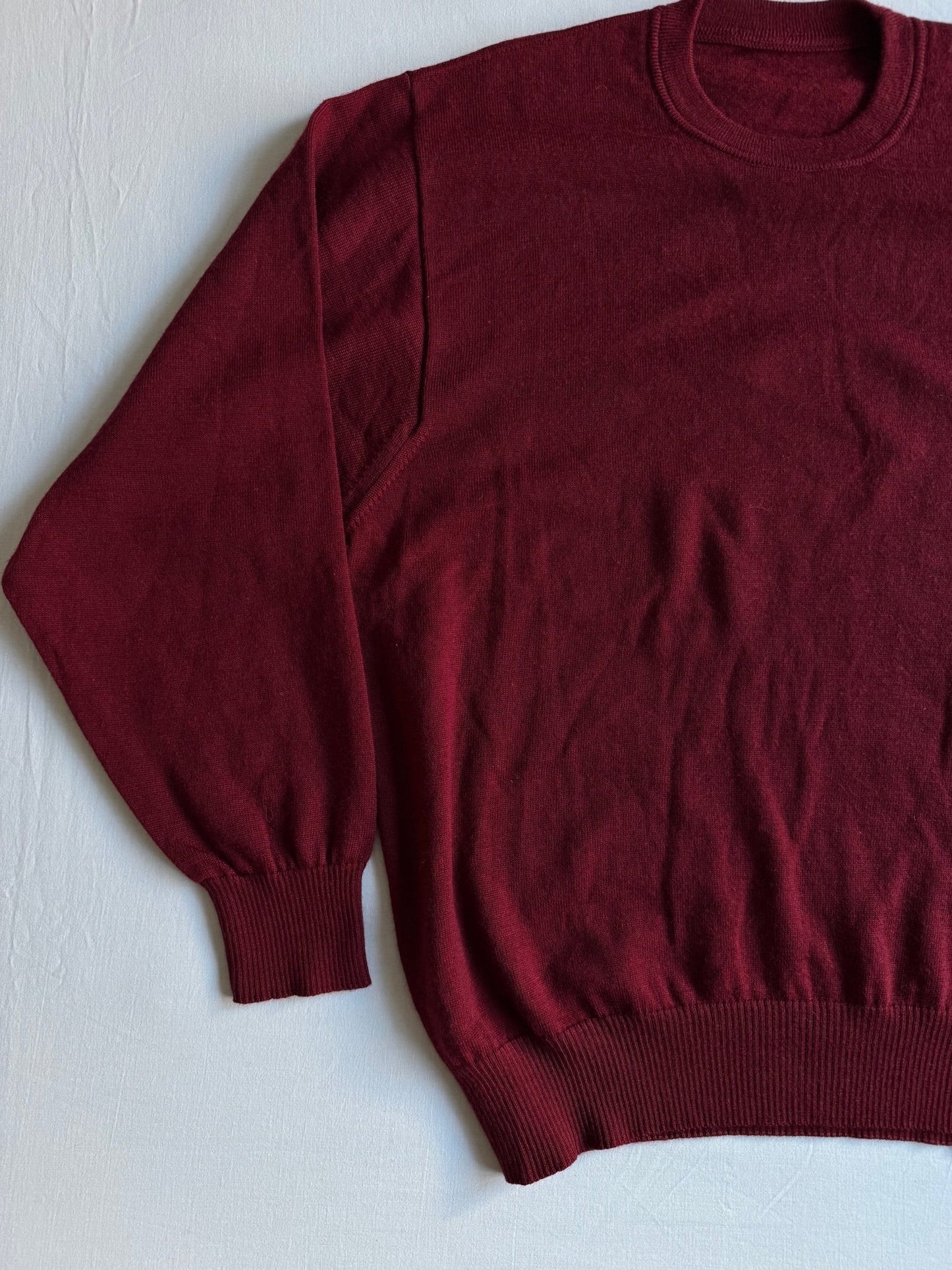 🧶 Pulover Vintage Burgundy / Clasic (Mărime L) - anbracaminte