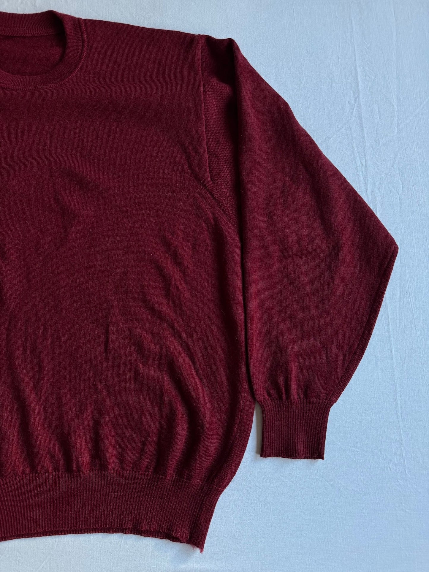 🧶 Pulover Vintage Burgundy / Clasic (Mărime L) - anbracaminte