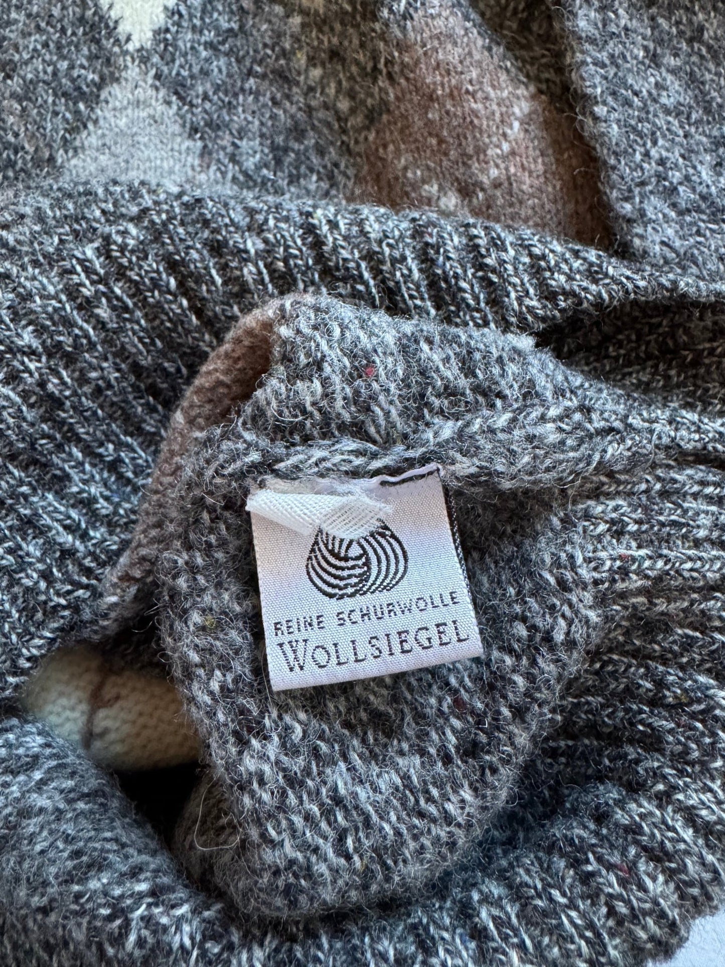 🧶 Pulover vintage Burlington cu model argyle – mărimea L (Made in Italy) - anbracaminte