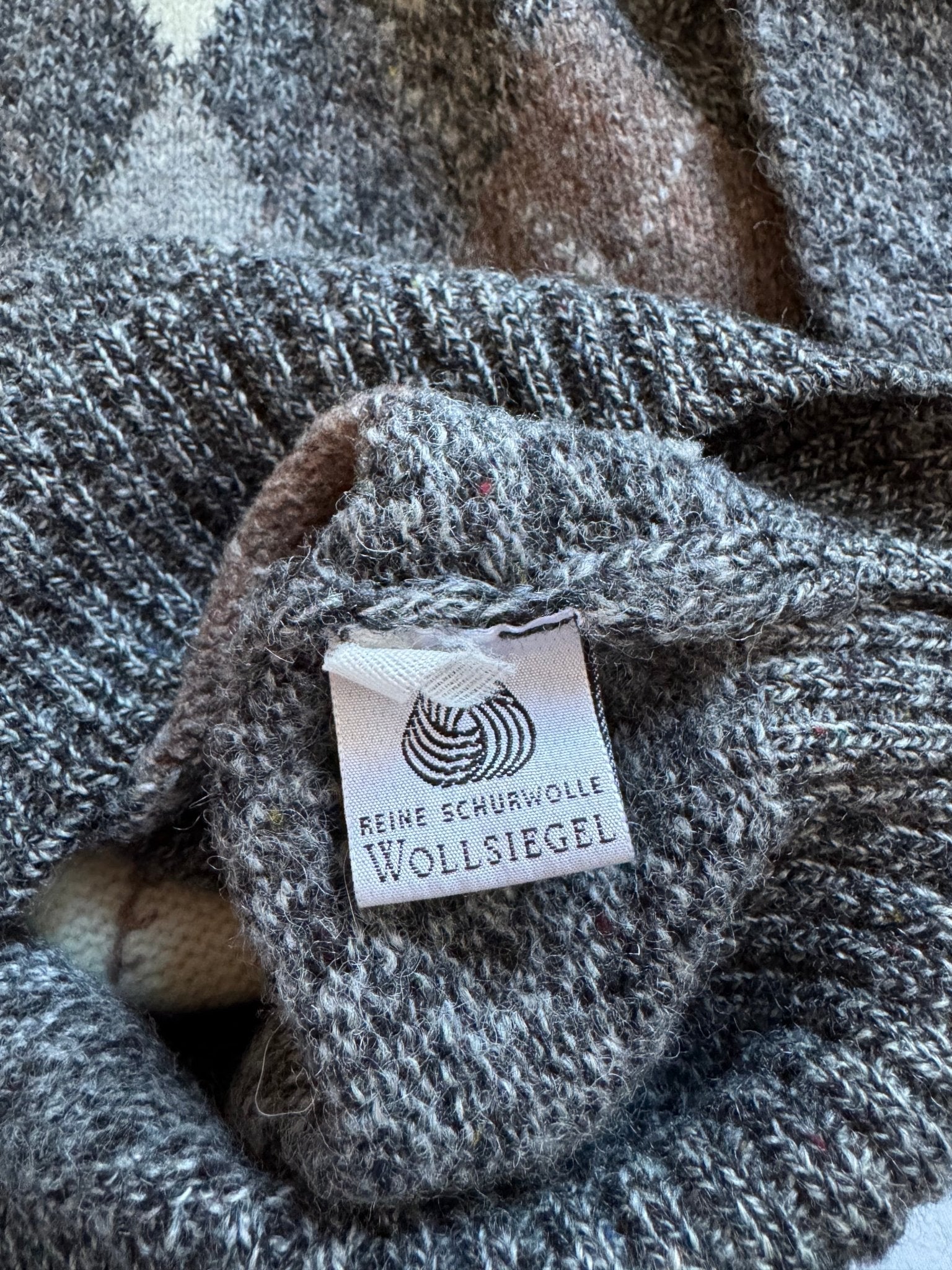 🧶 Pulover vintage Burlington cu model argyle – mărimea L (Made in Italy) - anbracaminte