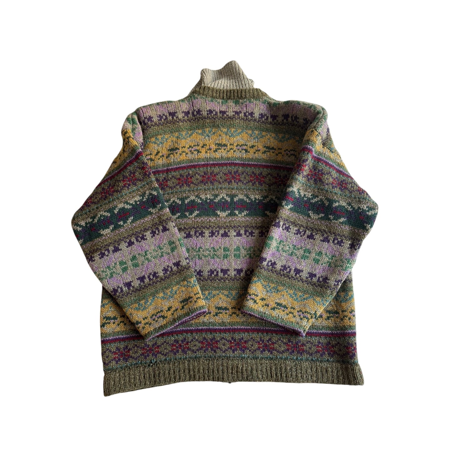 🧶 Pulover Vintage Chunky cu fermoar / Tricot gros (Mărime L - femei) - anbracaminte