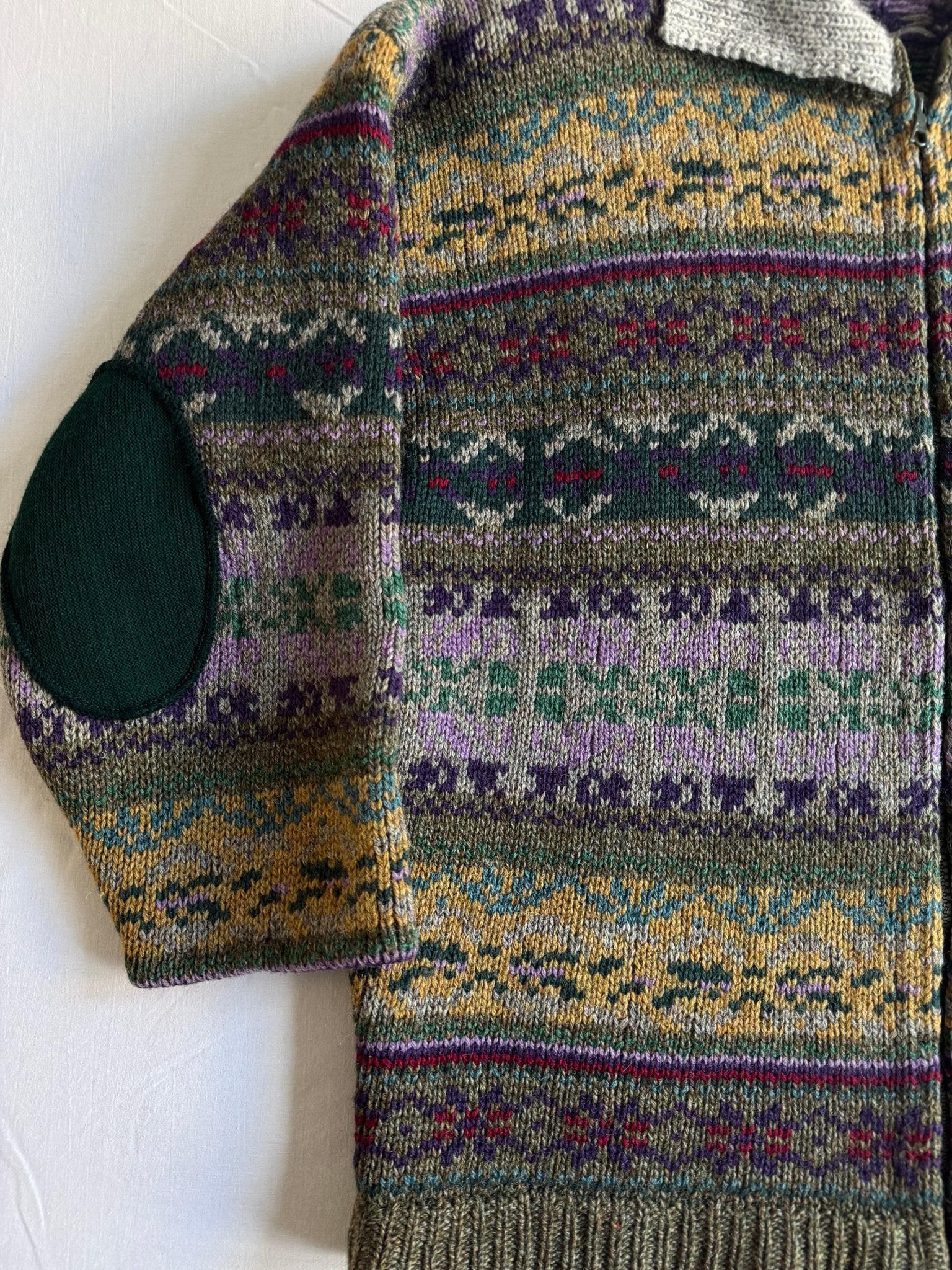 🧶 Pulover Vintage Chunky cu fermoar / Tricot gros (Mărime L - femei) - anbracaminte
