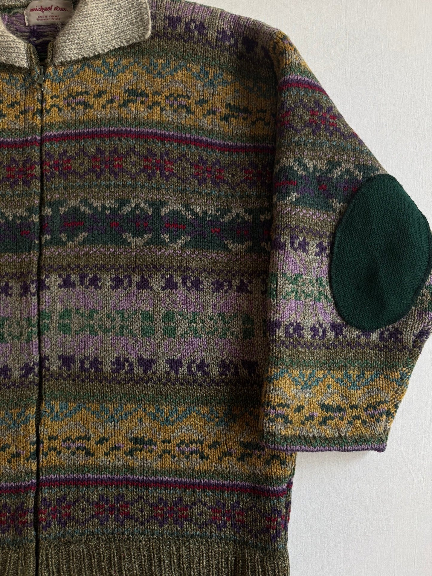 🧶 Pulover Vintage Chunky cu fermoar / Tricot gros (Mărime L - femei) - anbracaminte