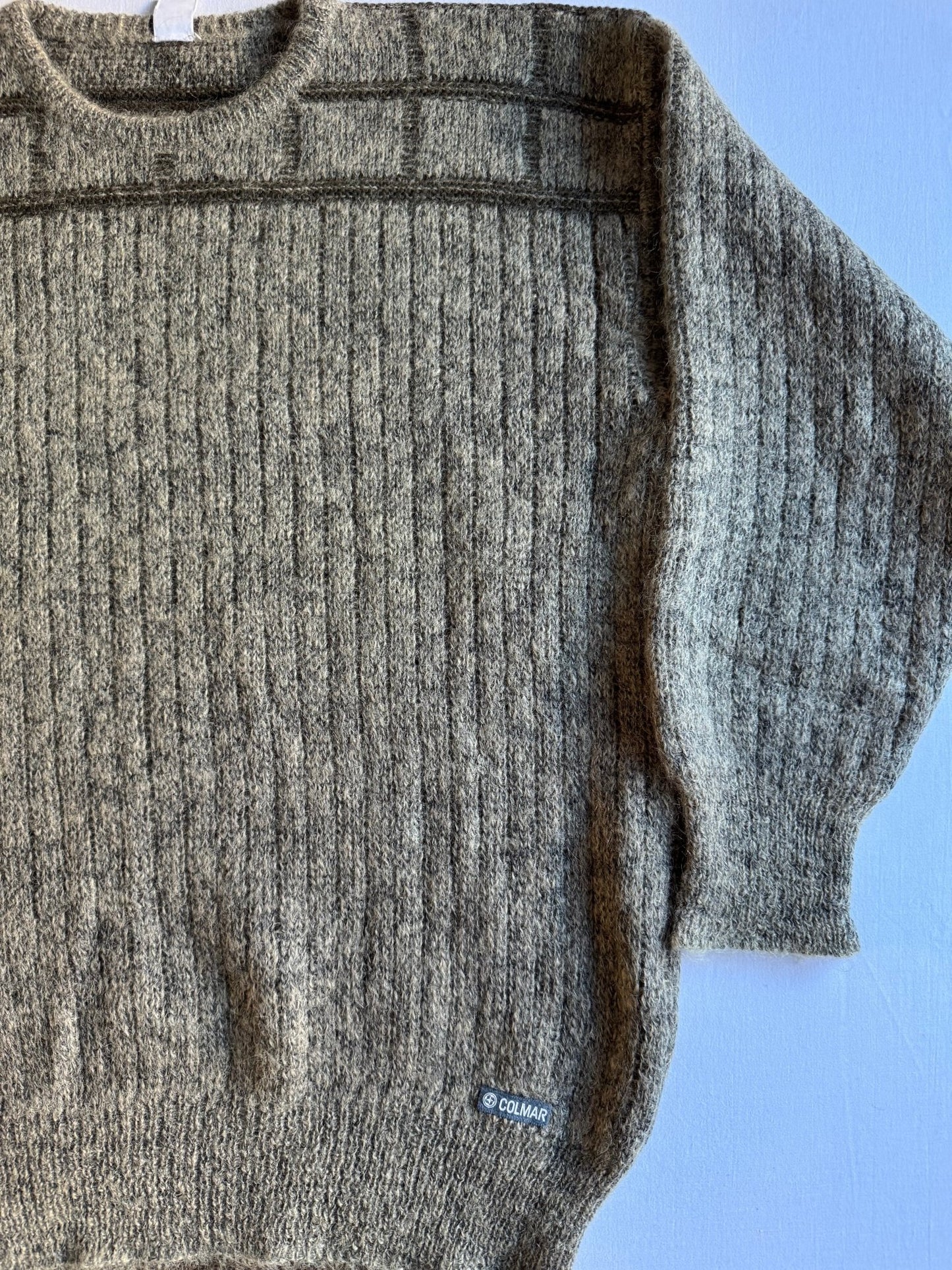 ⛷️ Pulover Vintage Colmar cu Model Geometric / Lână & Alpaca (Mărime 4 - L) - anbracaminte