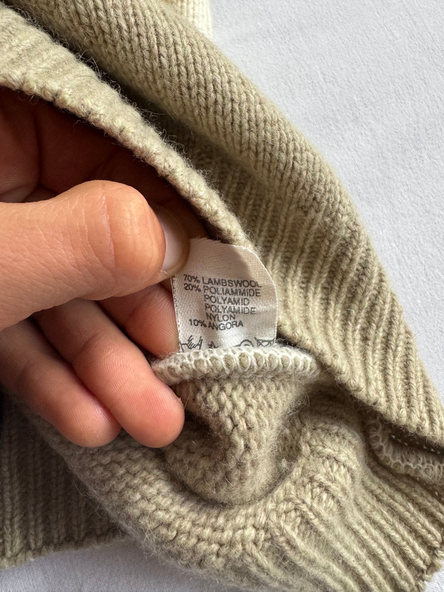 🔥 Pulover vintage crem cu broderie șemineu (mărimea L) - anbracaminte