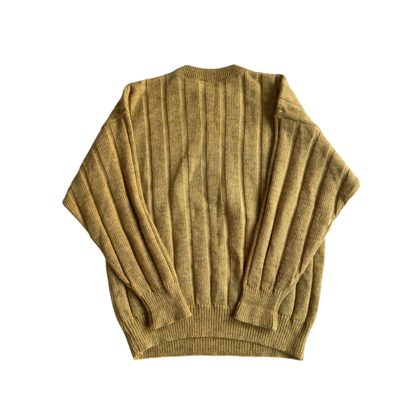🧶 Pulover vintage crem - gălbui cu broderie de vânătoare (mărime L) - anbracaminte
