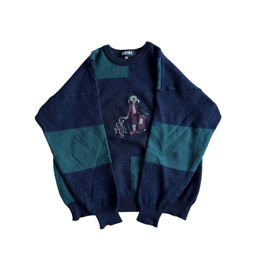 🧶 Pulover Vintage cu Broderie Câine / Mix Lână și Acrilic (Mărime M Femei) - anbracaminte