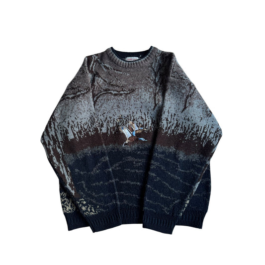 🦆 Pulover Vintage Cu Broderie Rață – Mărime M - anbracaminte