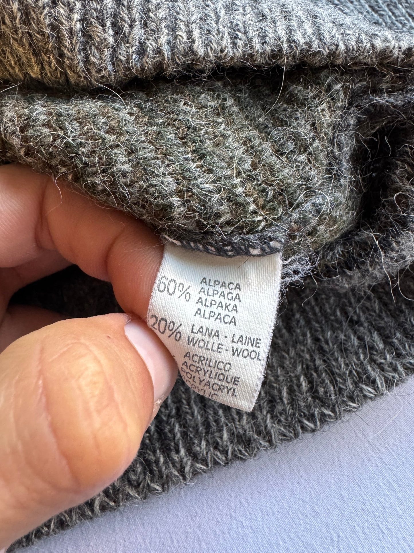 🧶 Pulover Vintage cu Guler și Model Abstract / Tricot Italian (Mărime M) - anbracaminte