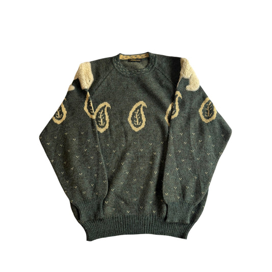 🐻‍❄️ Pulover vintage cu model și aplicații de urși polari pe umeri (mărime L) - anbracaminte