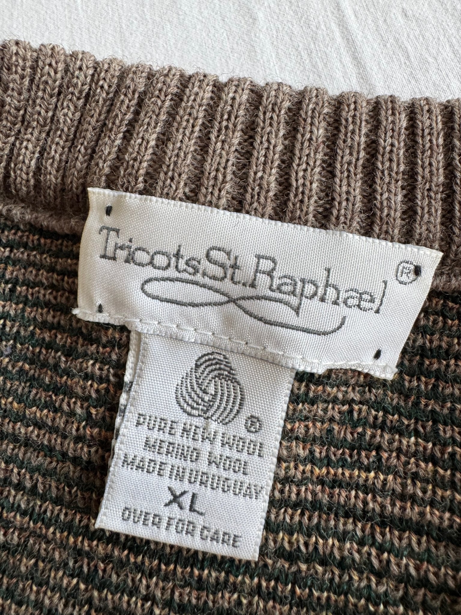 🧶 Pulover Vintage cu Pattern Etnic din Lână Merino – XL - anbracaminte