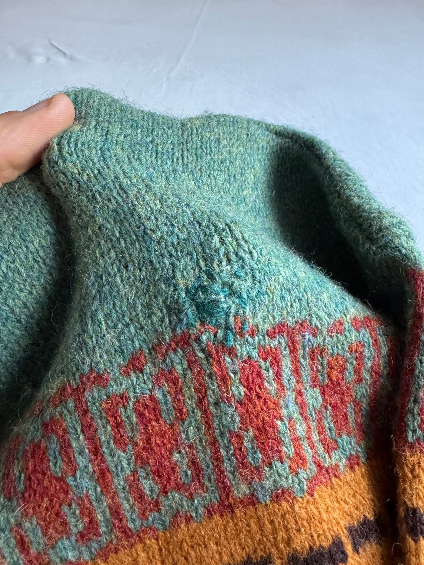 🧶 Pulover Vintage cu Pattern / Shetland Wool (Mărime L) - anbracaminte