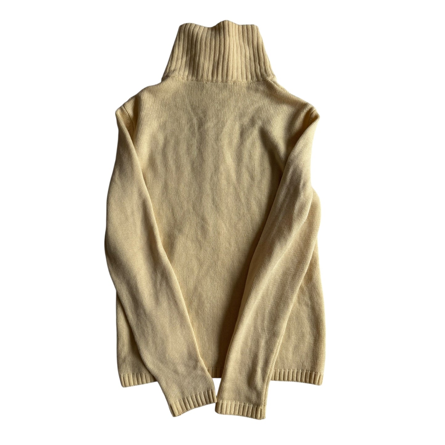 🐑 Pulover Vintage Damă Alb Natural din Lână Merino Extra Fine cu Fermoar Full Zip – M - anbracaminte