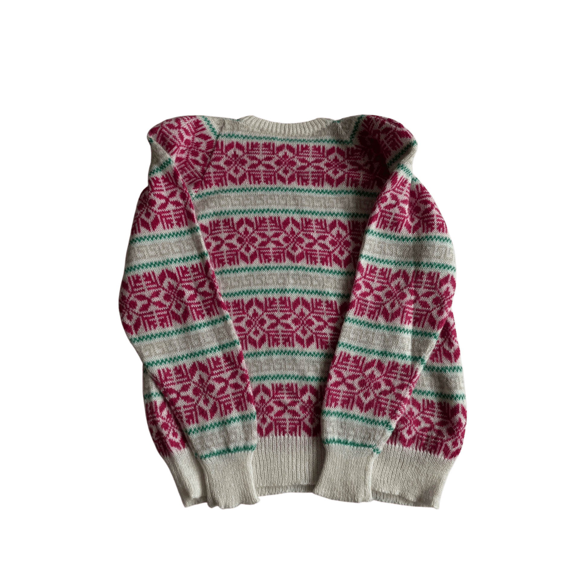 🧶 Pulover Vintage Damă cu Model Etnic din Mohair – M - anbracaminte