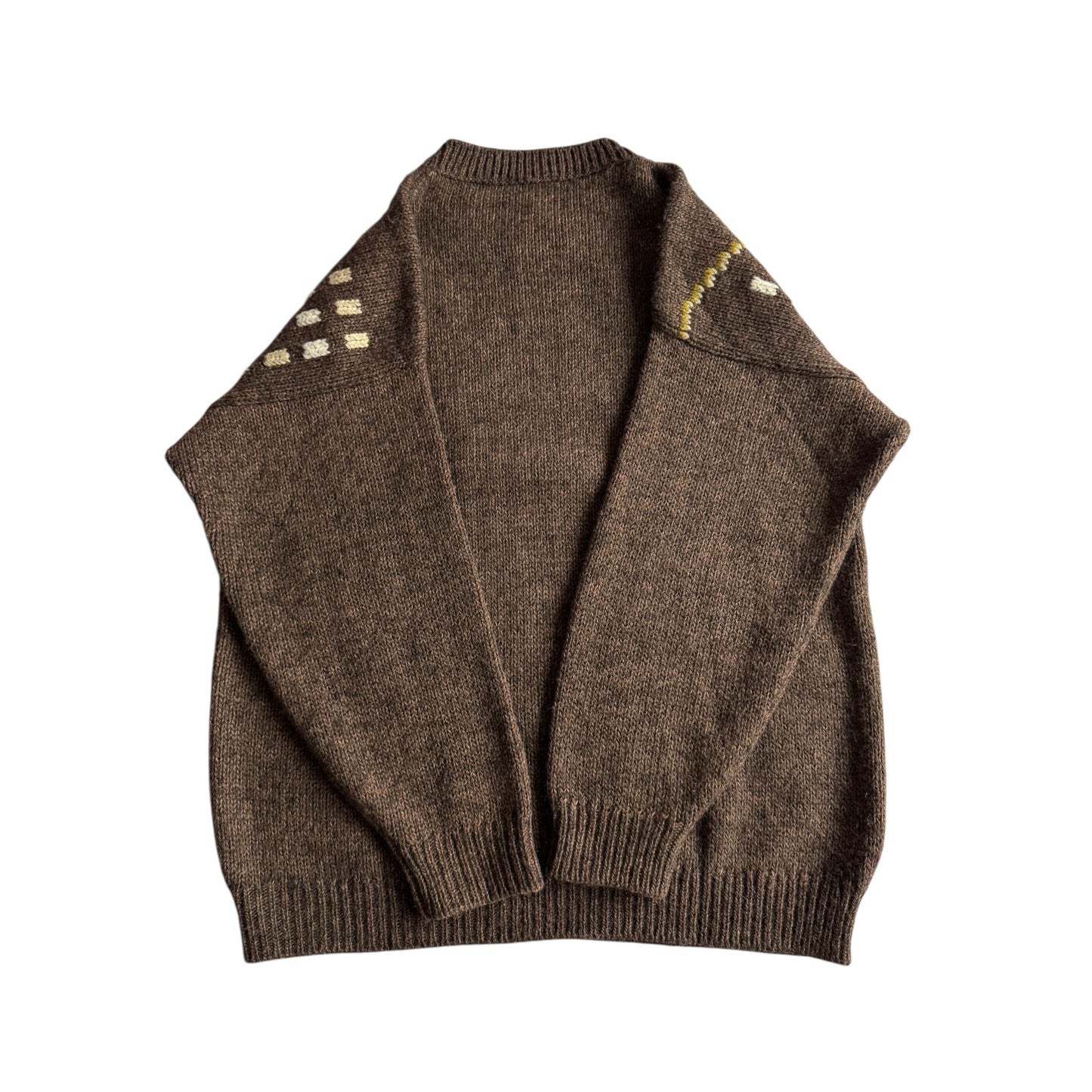 ⛸️ 🧶 Pulover Vintage Damă Maro din Lână cu Broderie Ice Skating – M/L Femei - anbracaminte