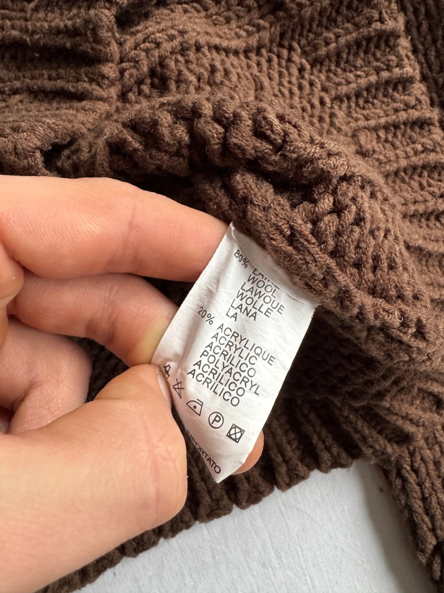 🧶 Pulover Vintage Damă Maro Închis din Lână cu Guler V – aprox. S / M - anbracaminte
