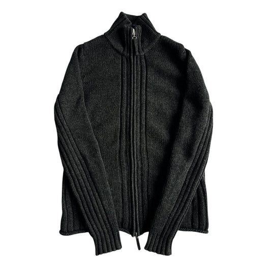 🧶 Pulover Vintage Dark Grey Full Zip - 100% Caşmir – Femei S/M - anbracaminte