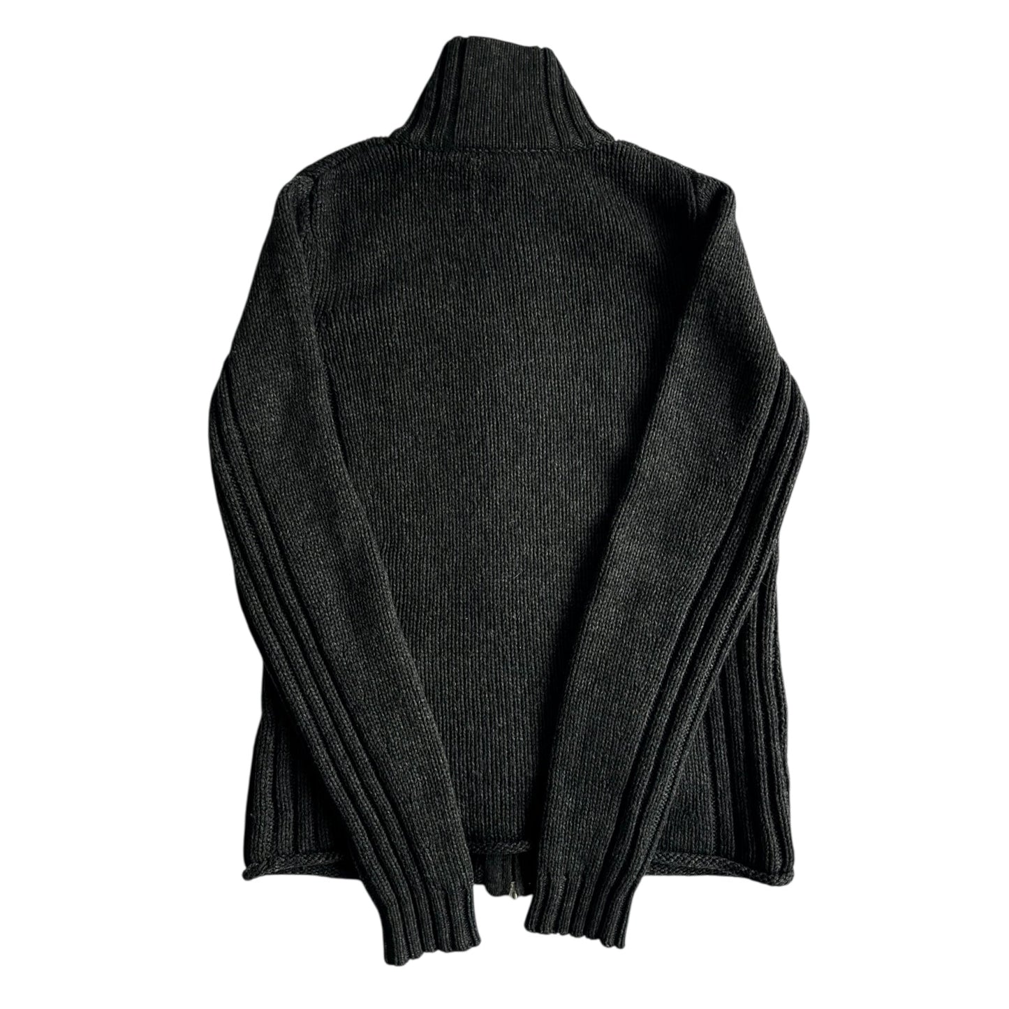 🧶 Pulover Vintage Dark Grey Full Zip - 100% Caşmir – Femei S/M - anbracaminte