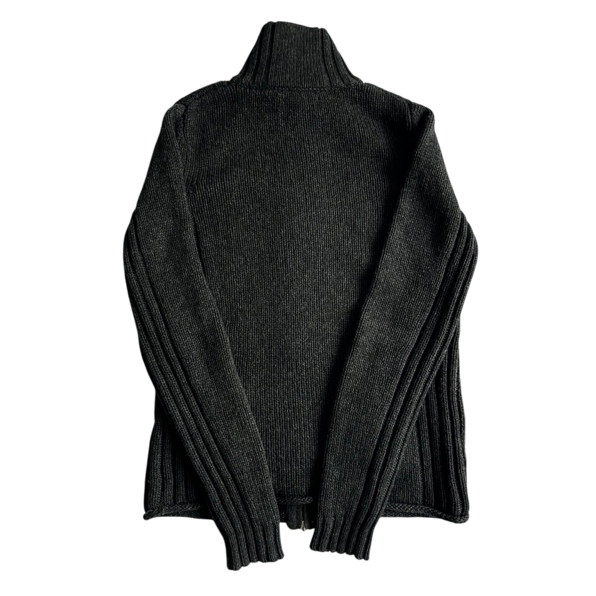 🧶 Pulover Vintage Dark Grey Full Zip - 100% Caşmir – Femei S/M - anbracaminte