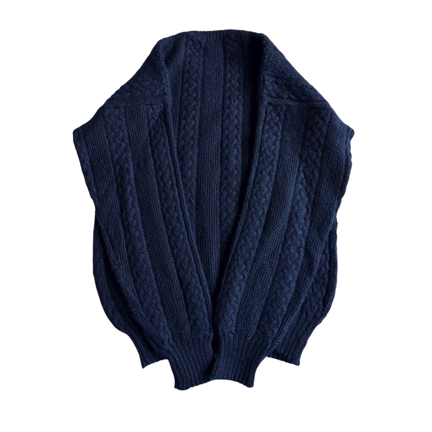 🧶 Pulover Vintage Dark Navy Cable Knit / Mărime M - anbracaminte