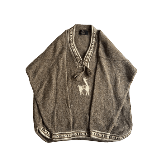 🦙 🧶 Pulover Vintage din Alpaca cu Decolteu în V – Marimea L - anbracaminte