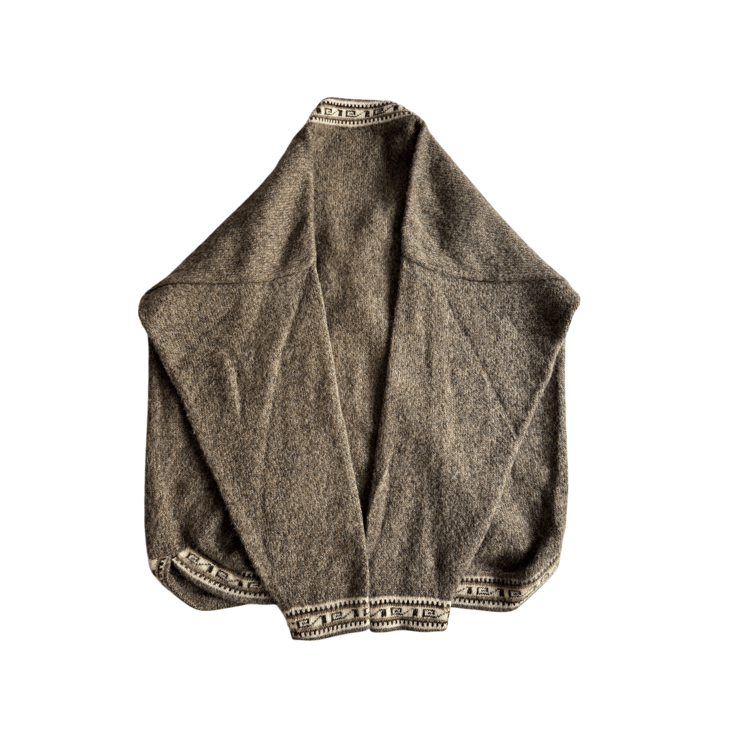 🦙 🧶 Pulover Vintage din Alpaca cu Decolteu în V – Marimea L - anbracaminte