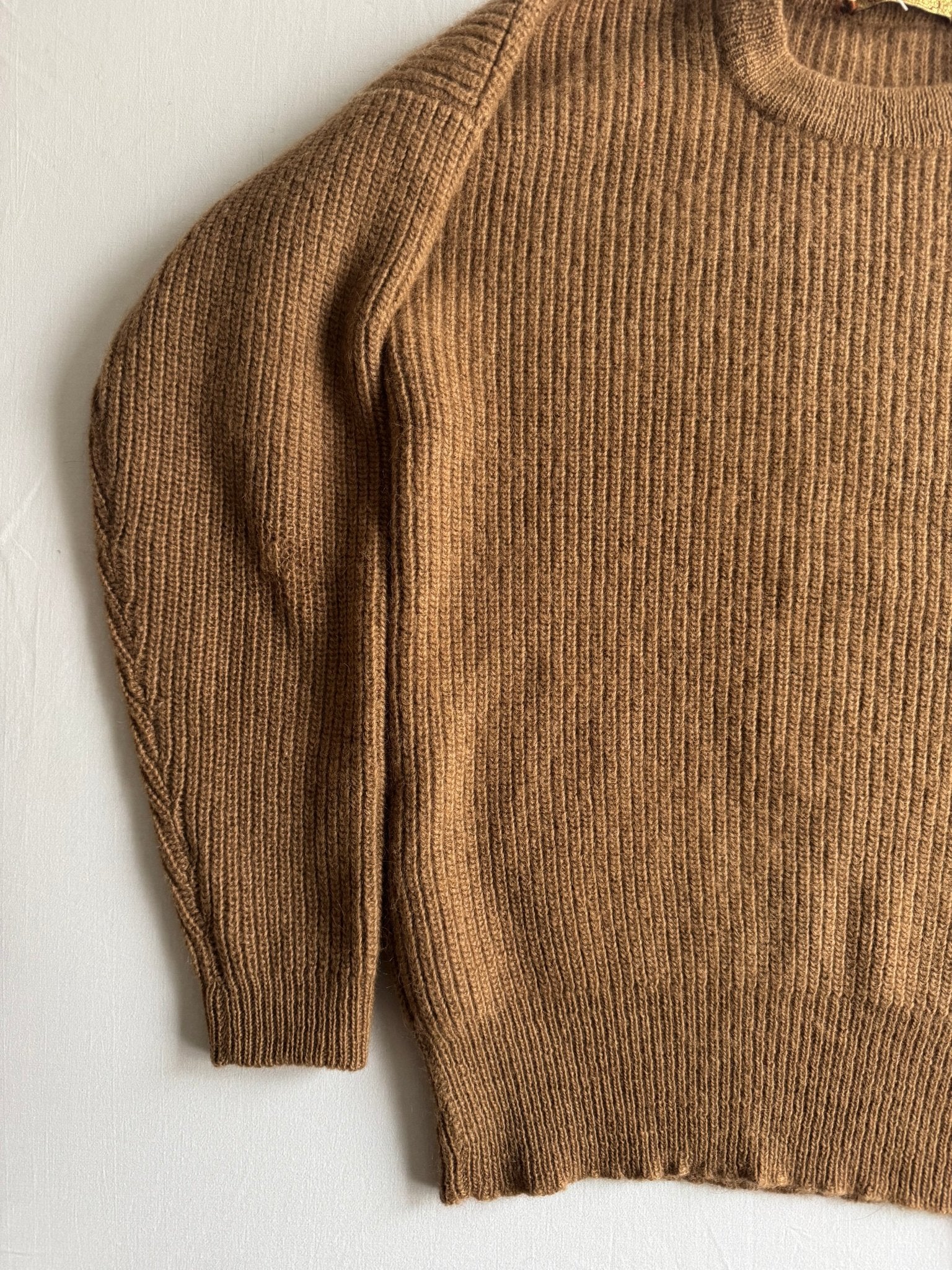 🧶 Pulover Vintage din Lână de Cămilă Maro – Mărime M - anbracaminte