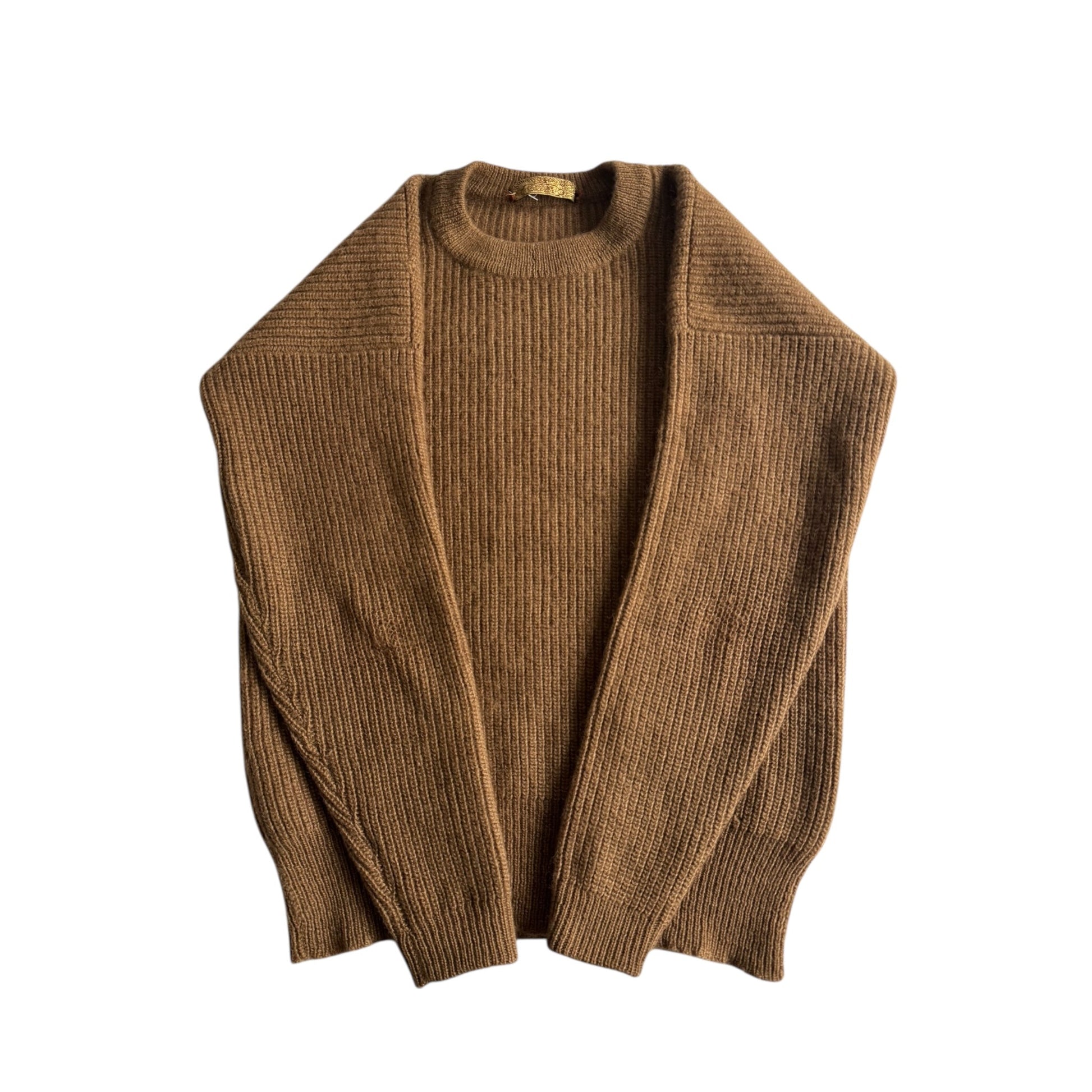 🧶 Pulover Vintage din Lână de Cămilă Maro – Mărime M - anbracaminte