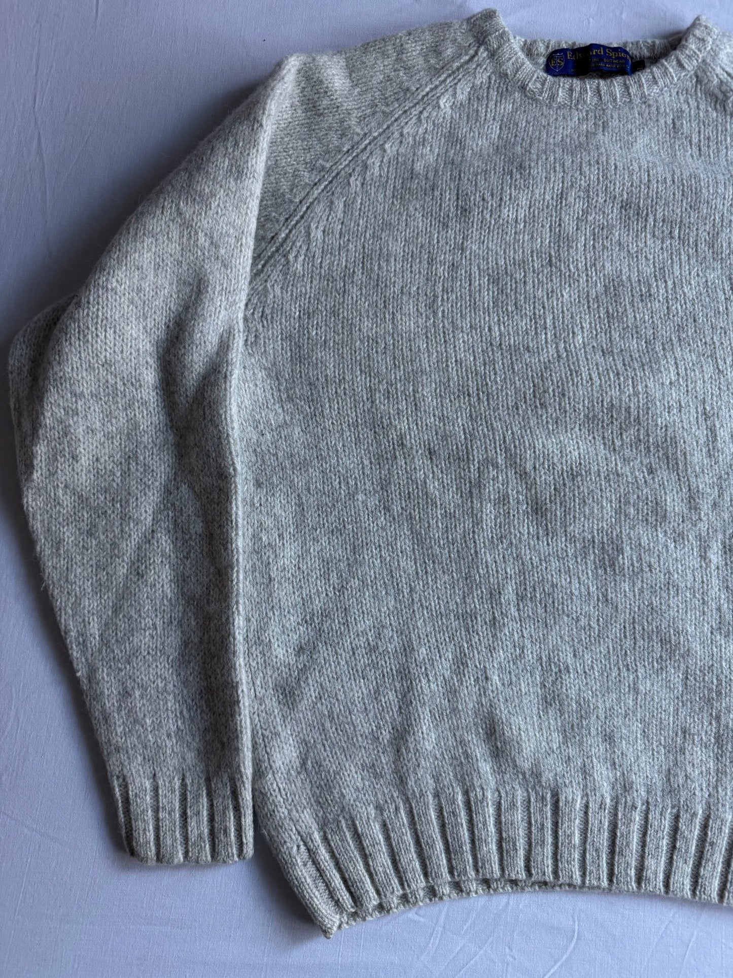 🧶 Pulover Vintage Edward Spiers / Light Grey (Mărime L) - anbracaminte