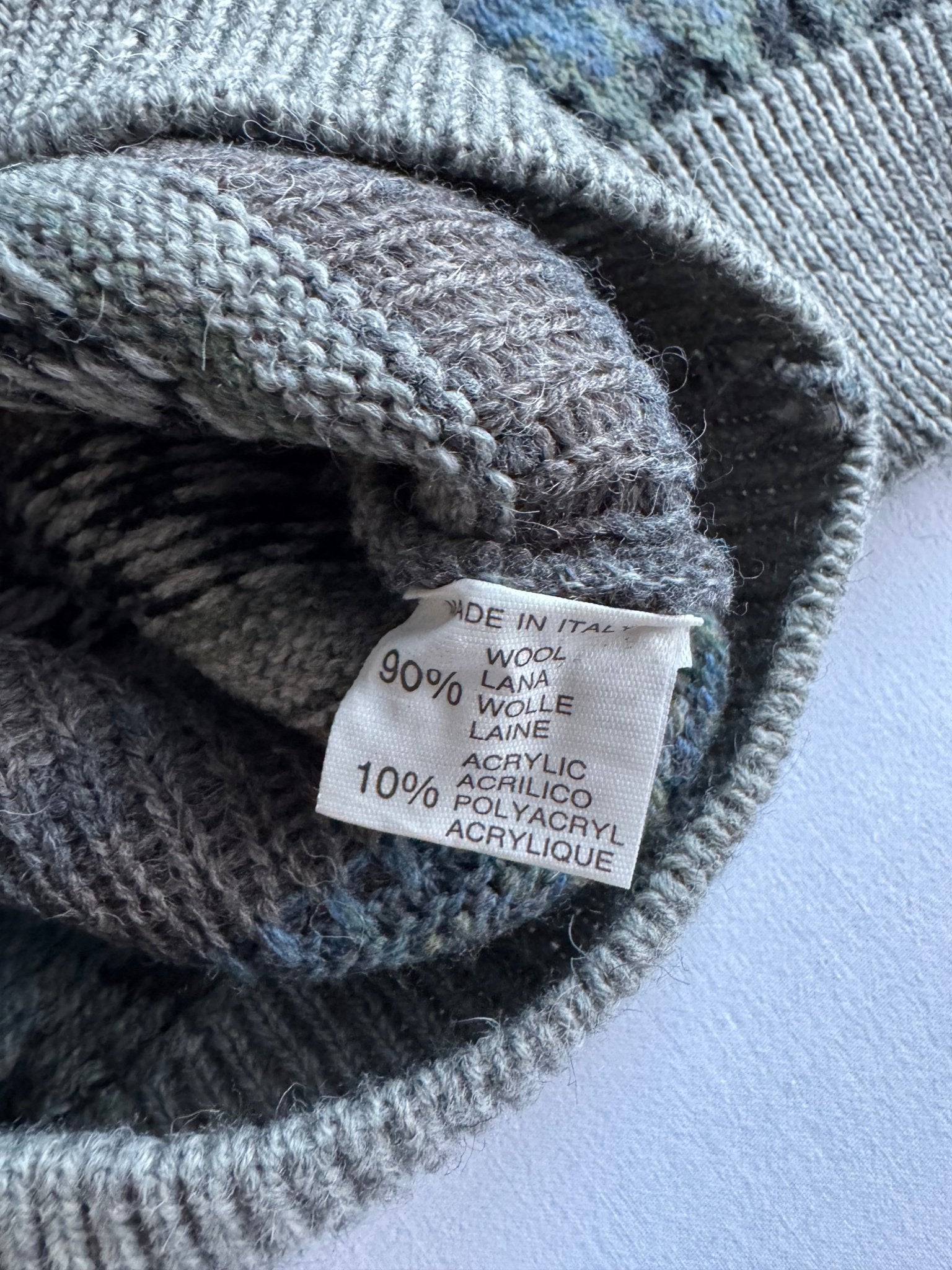 🧶 Pulover Vintage Ethnic Pattern Chunky / Tricot Gros Italian (Mărime L) - anbracaminte