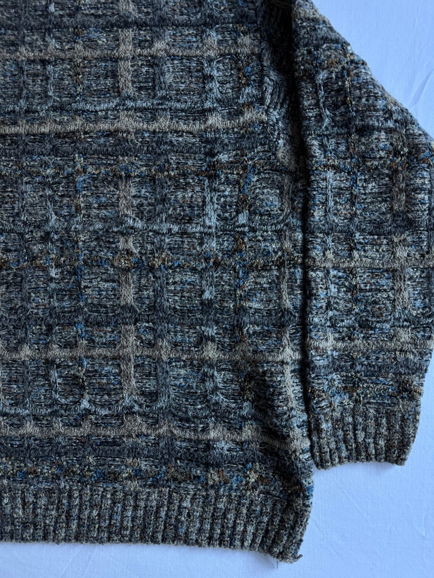 🧶 Pulover Vintage Fuzzy Structured / Texturat (Mărime 50 - L) - anbracaminte