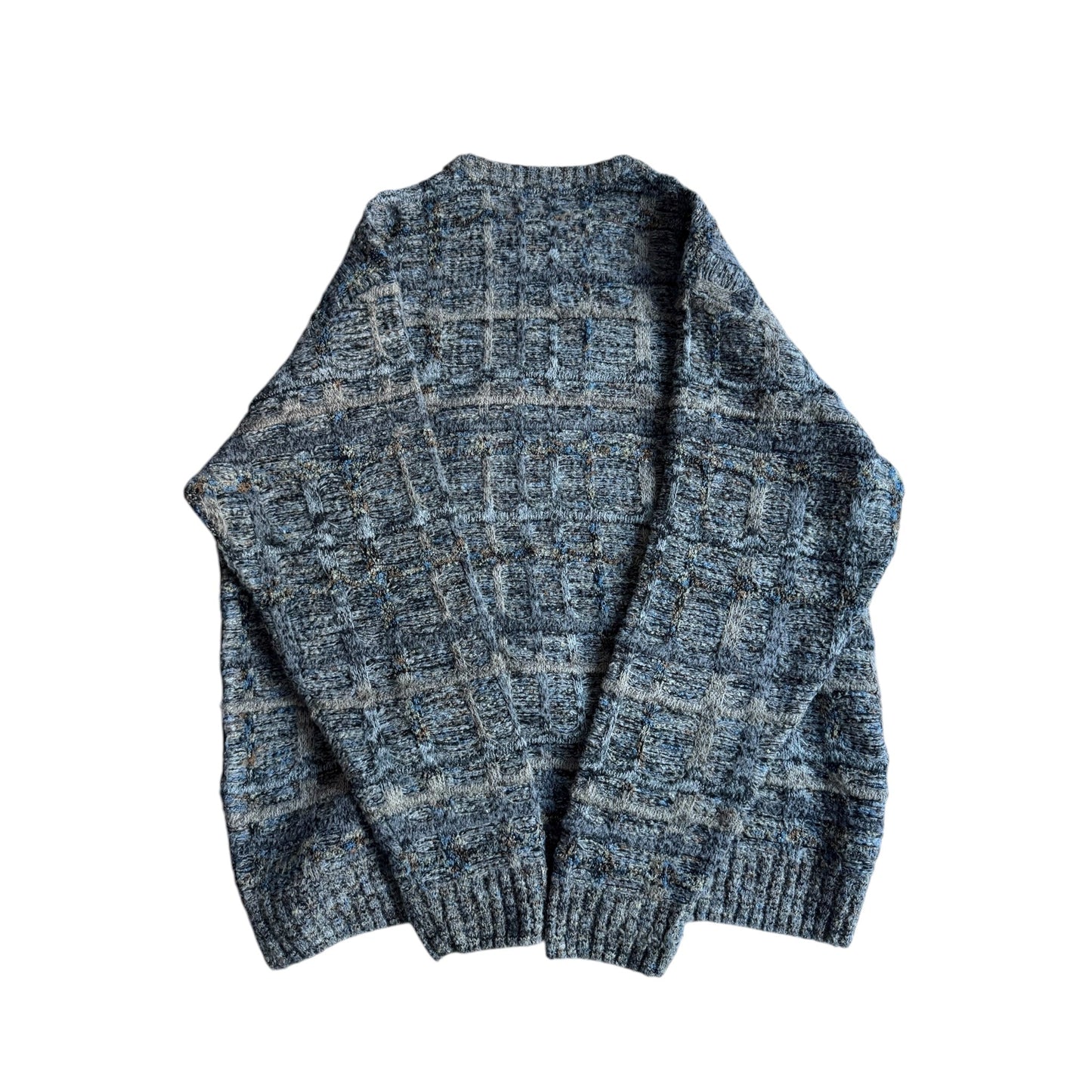 🧶 Pulover Vintage Fuzzy Structured / Texturat (Mărime 50 - L) - anbracaminte