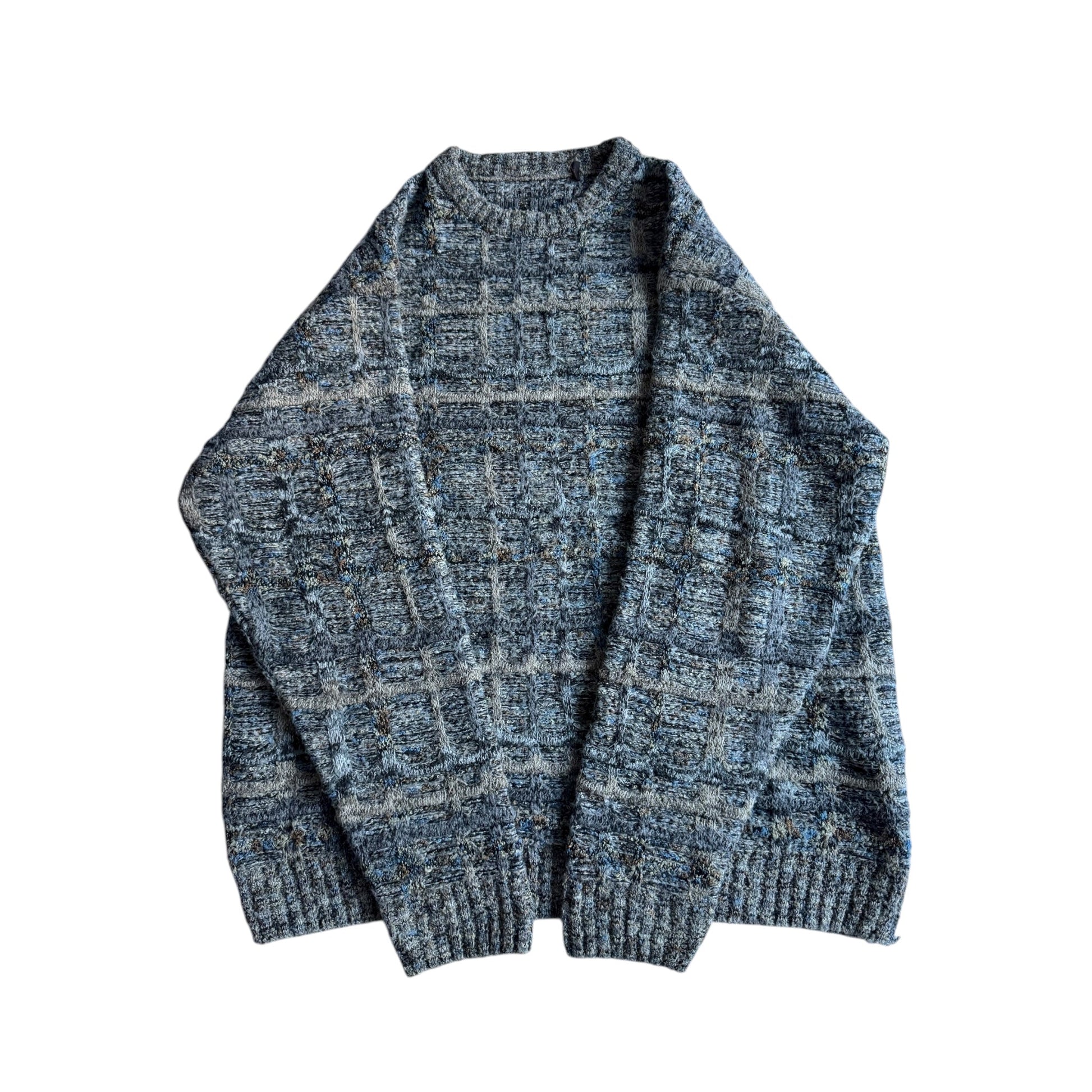 🧶 Pulover Vintage Fuzzy Structured / Texturat (Mărime 50 - L) - anbracaminte