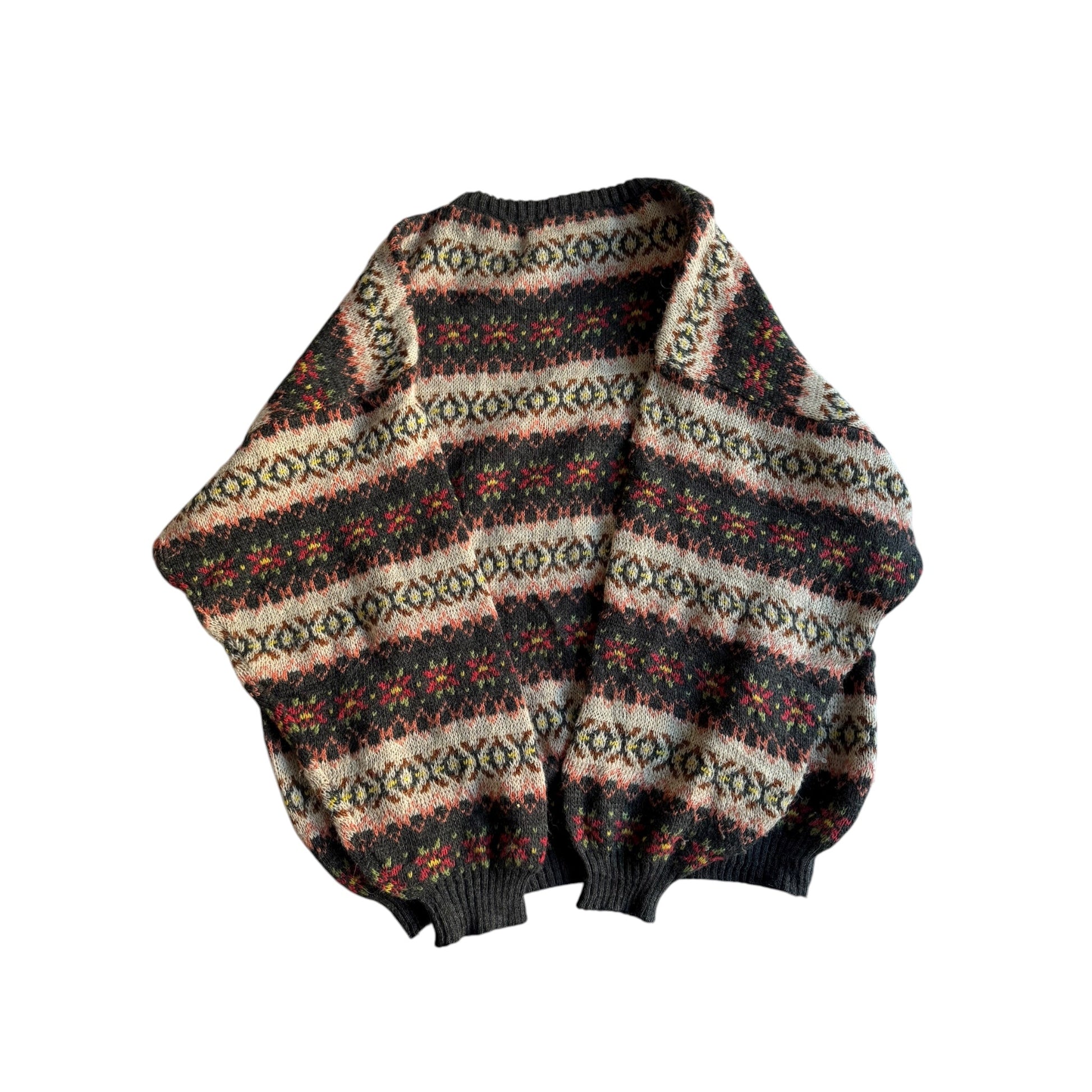 🧶 Pulover Vintage Graphic / Tricot cu Model Grafic (Mărime M) - anbracaminte