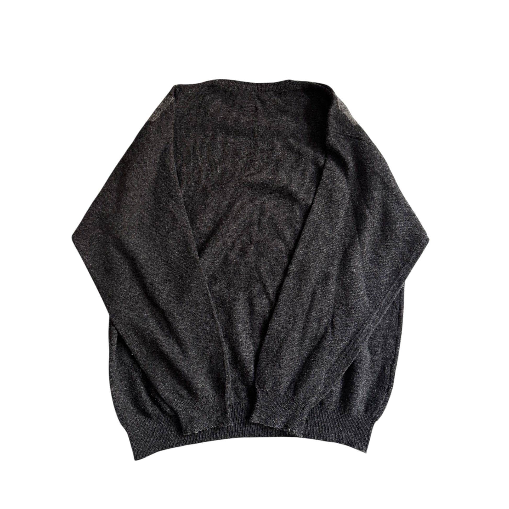 🧶 Pulover Vintage Gri Închis cu Model Argyle – Mărimea M - anbracaminte