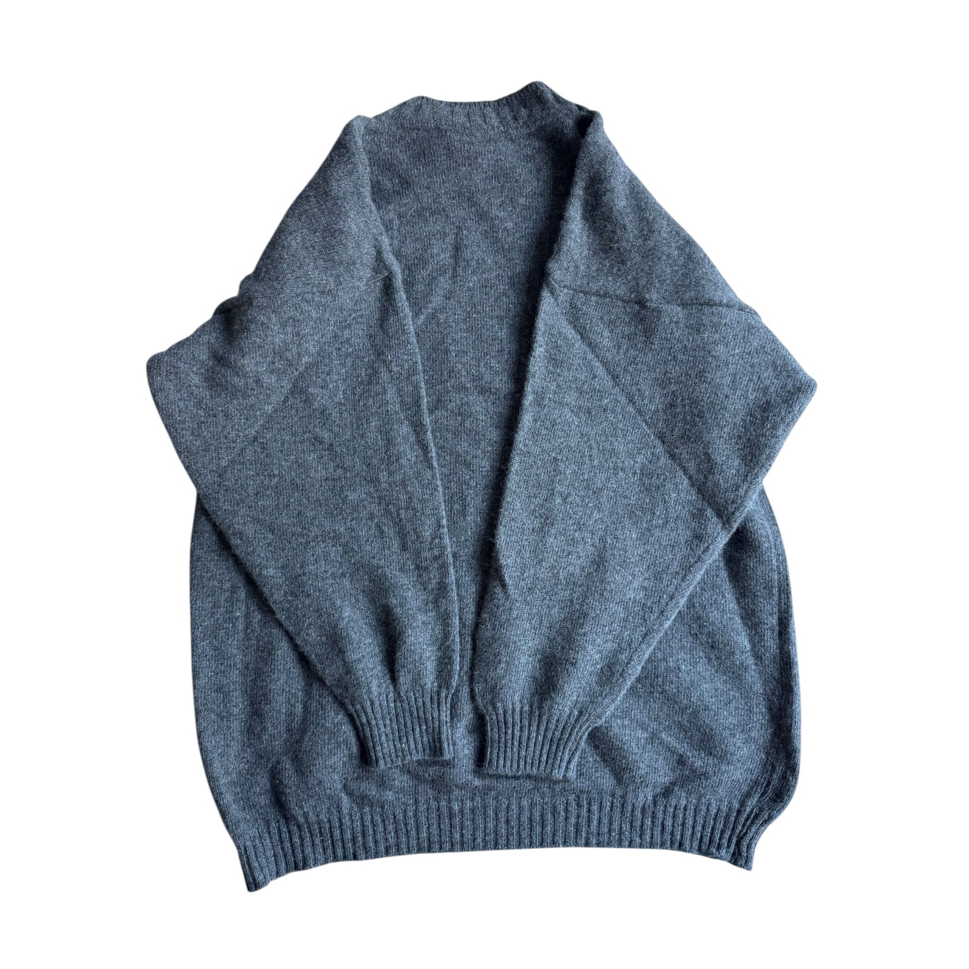 🧶 Pulover Vintage Gri / Lambswool și Angora (Mărime 42 - XL Femei) - anbracaminte