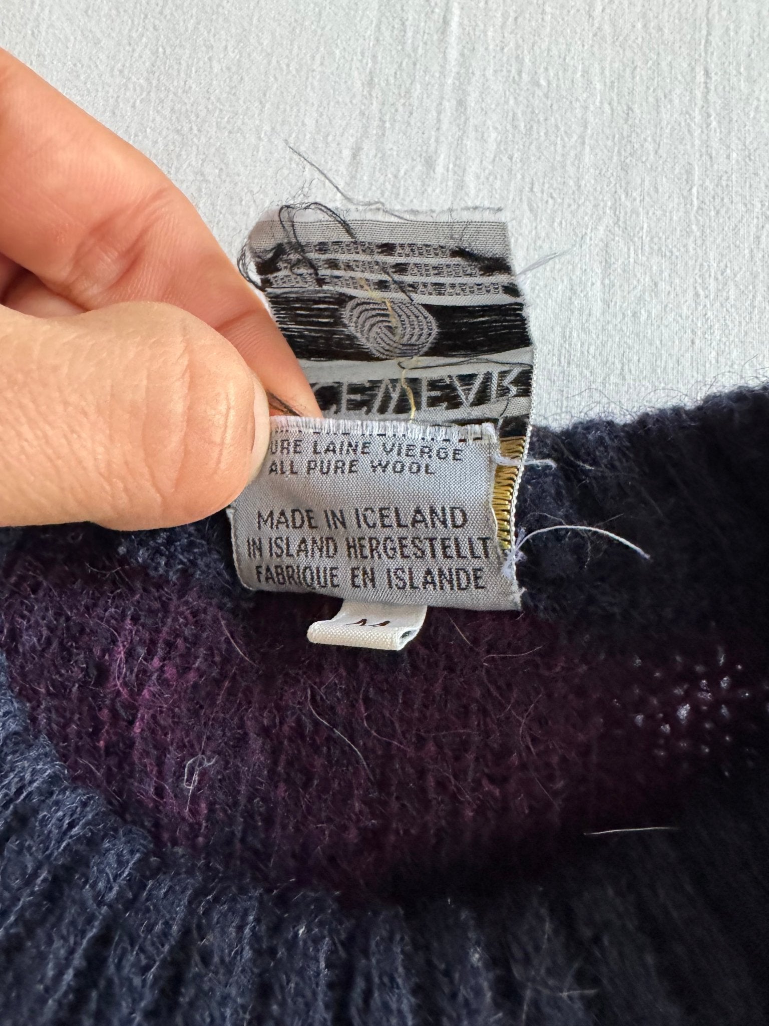 🧶 Pulover Vintage Icewear Navy – 100% Lână | Mărimea M - anbracaminte
