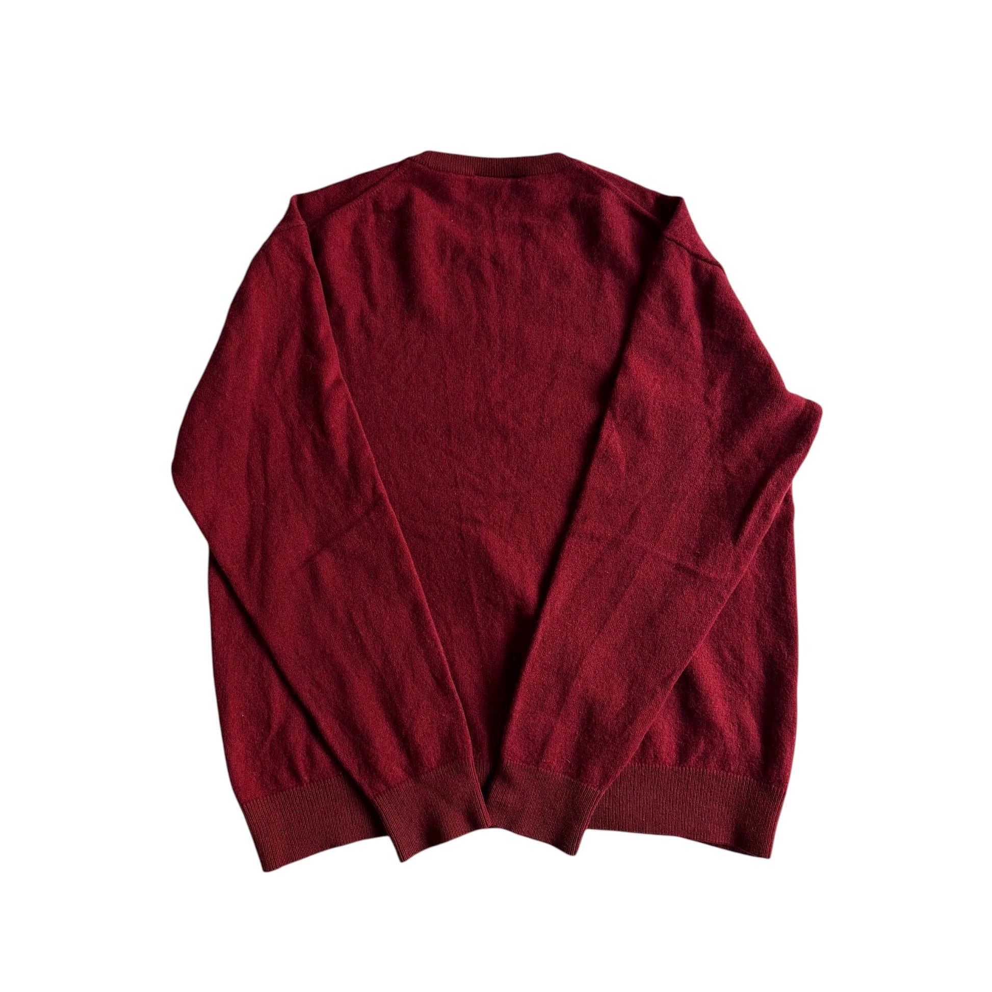 🐊 Pulover Vintage Lacoste / Burgundy (Mărime 7 - L bărbați) - anbracaminte