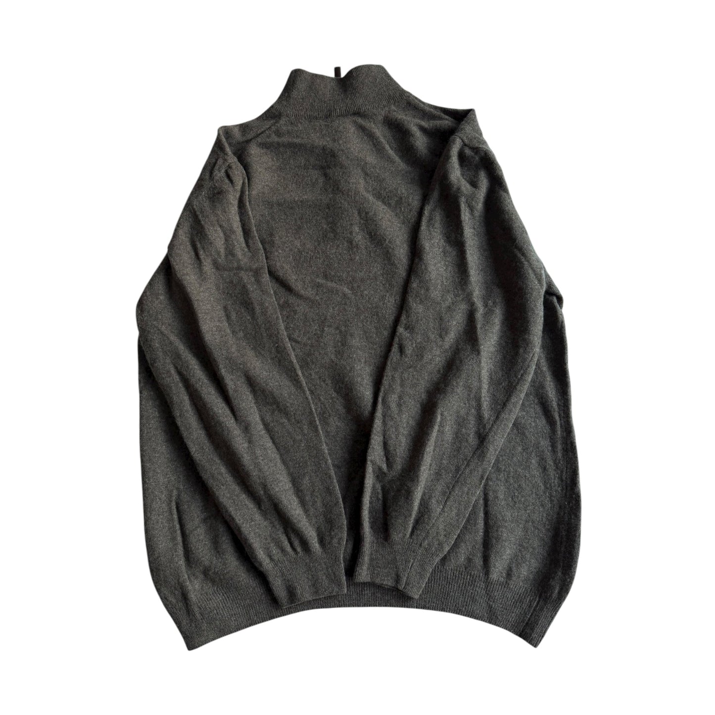 🧶 Pulover Vintage Oatmeal Brown / Quarter Zip (Mărime L) - anbracaminte
