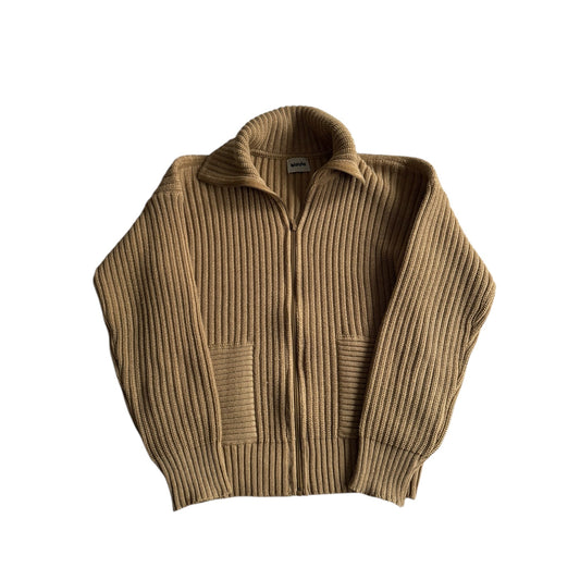 🧶 Pulover vintage oatmeal cu fermoar | mărimea M / L (50) - anbracaminte