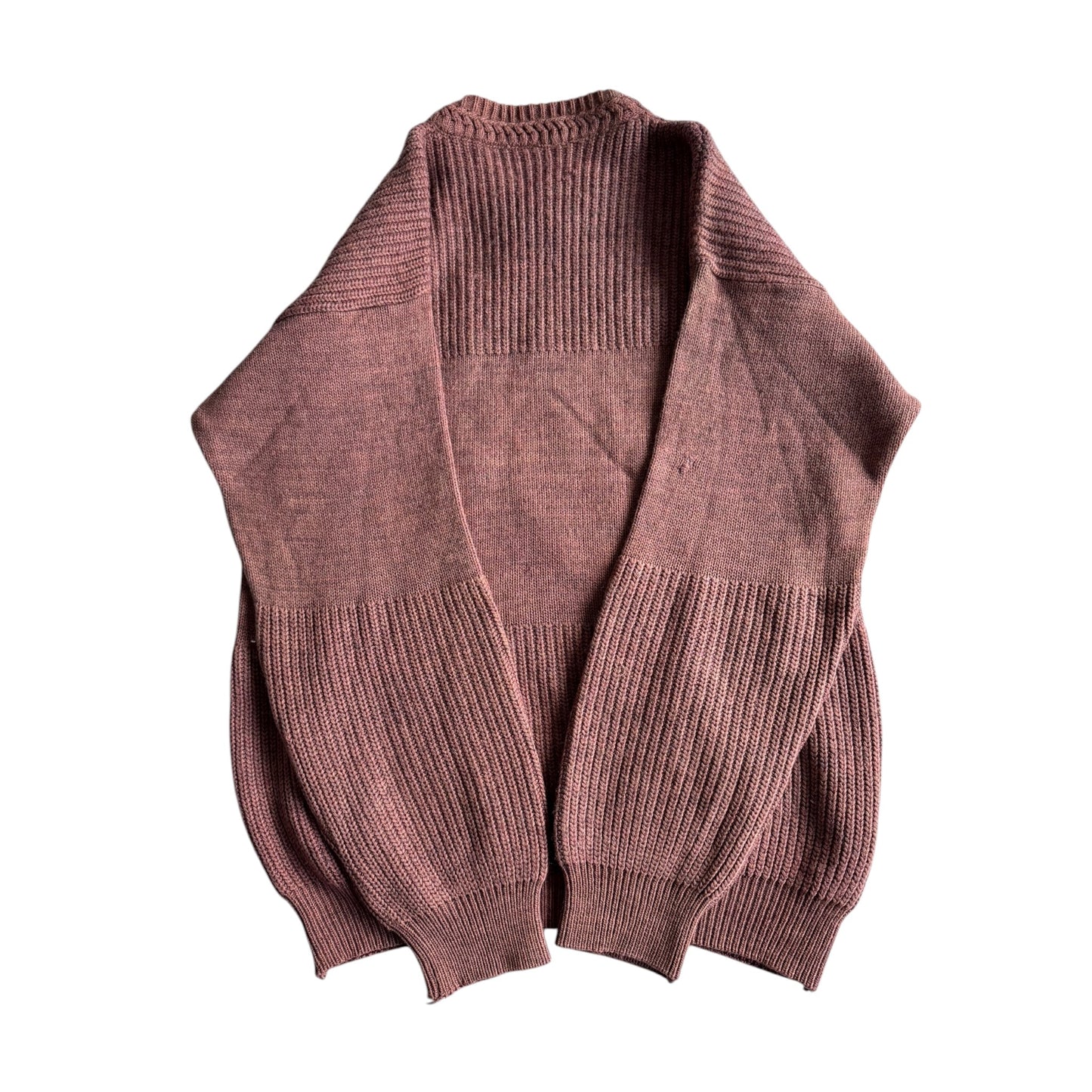 🧶 Pulover Vintage Peach cu Broderie „Hikers” / Tricot Italian (Mărime 50 - L) - anbracaminte