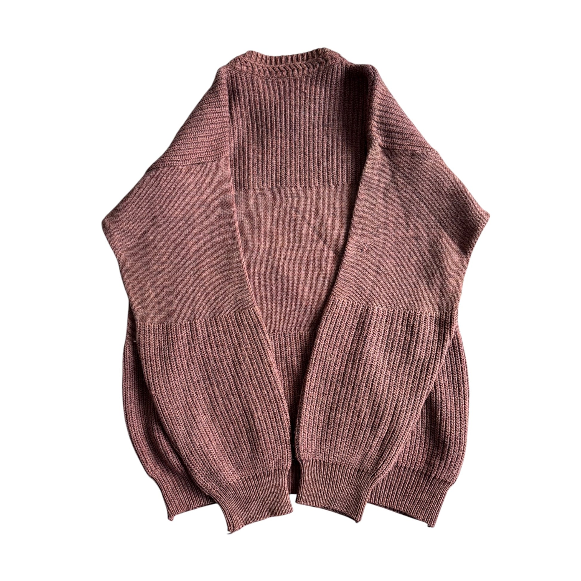 🧶 Pulover Vintage Peach cu Broderie „Hikers” / Tricot Italian (Mărime 50 - L) - anbracaminte