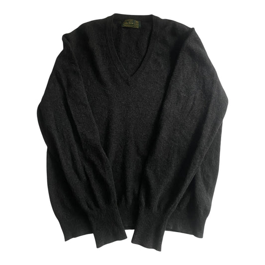 Pulover Vintage Peter Scott – Dark Grey V - Neck – 100% Lână Virgină – Made in Scotland – UK 42 - anbracaminte
