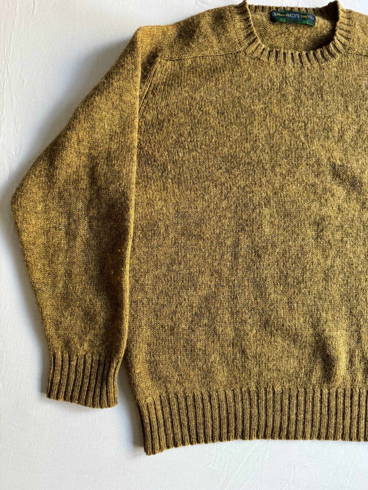 🧶 Pulover Vintage Pringle Muștar Închis / Tricot Clasic din Lână (Mărime L) - anbracaminte