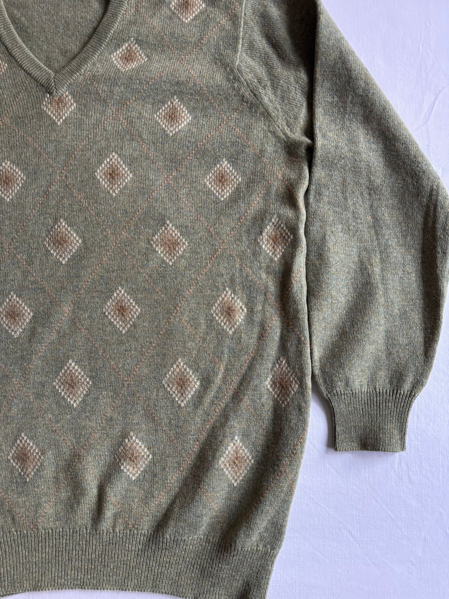 🧶 Pulover Vintage Pringle V - Neck / Mărime L (Bărbați) - anbracaminte