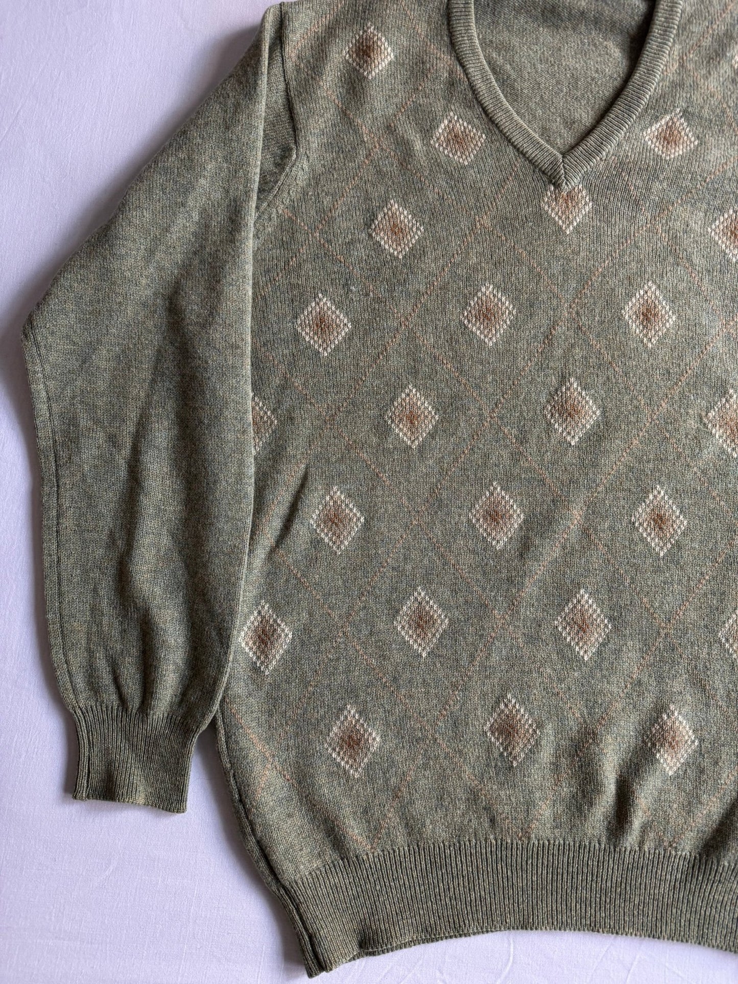 🧶 Pulover Vintage Pringle V - Neck / Mărime L (Bărbați) - anbracaminte