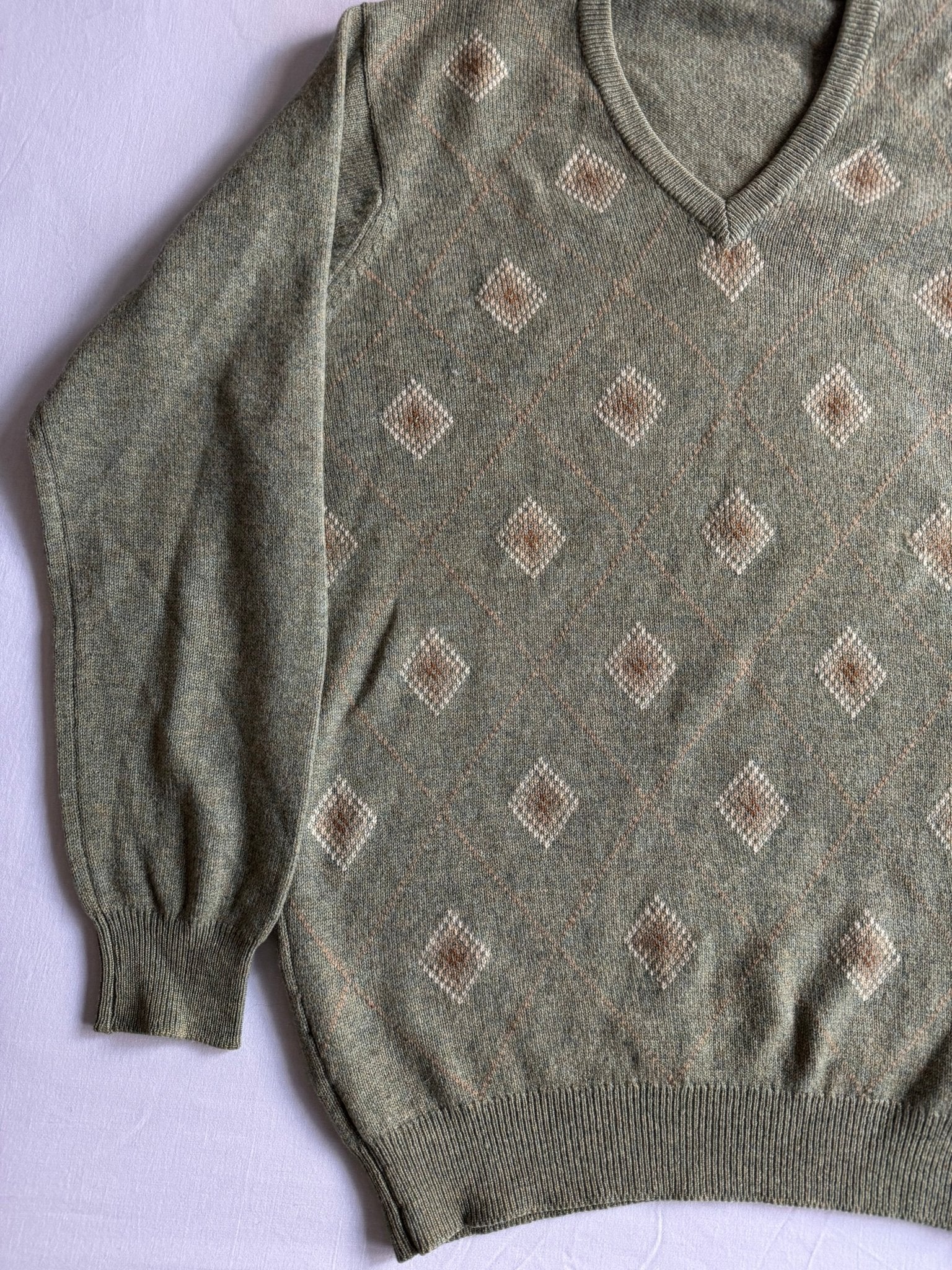 🧶 Pulover Vintage Pringle V - Neck / Mărime L (Bărbați) - anbracaminte