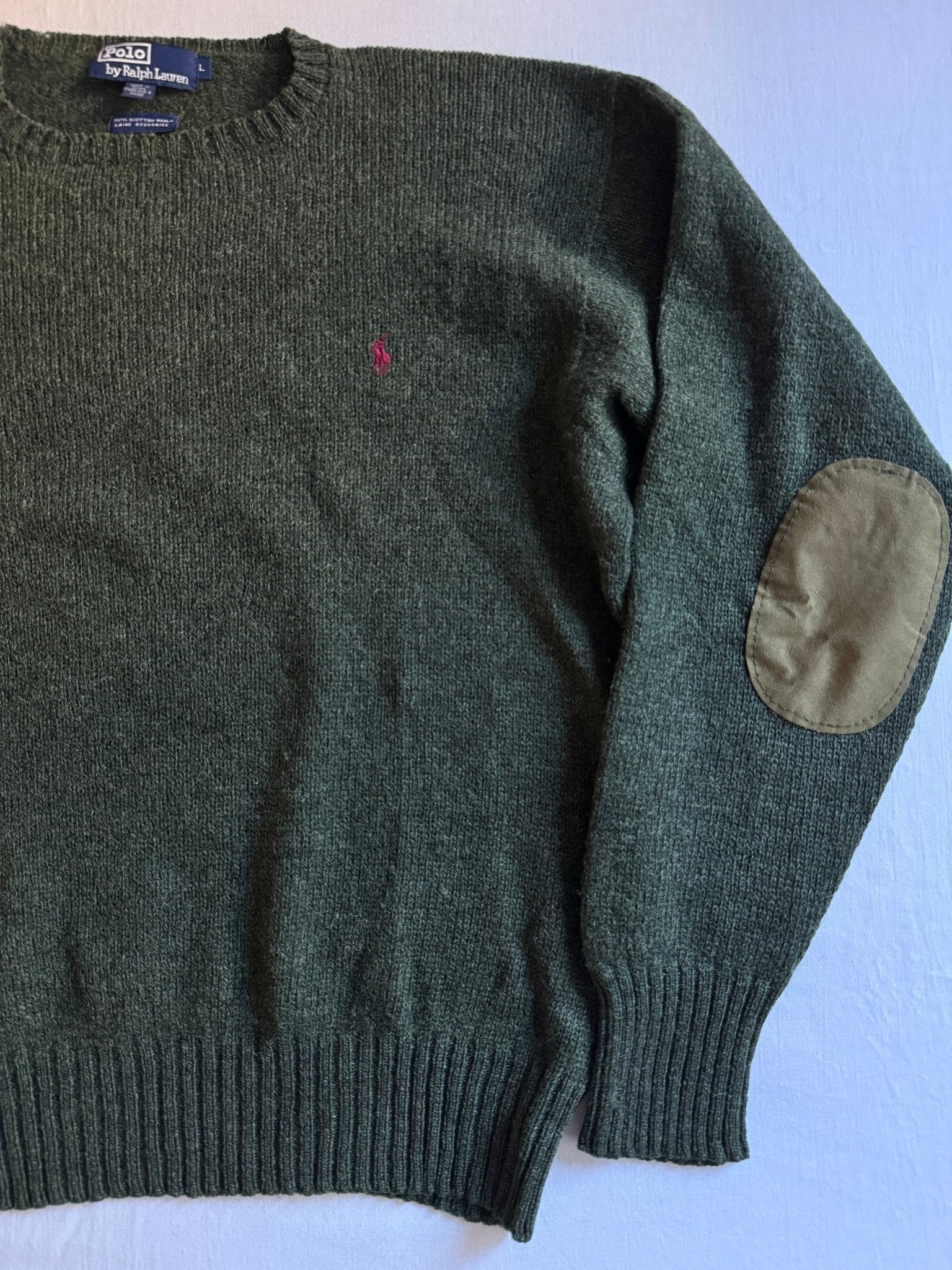 🐴 🧶 Pulover vintage Ralph Lauren Polo – verde închis – mărimea L - anbracaminte
