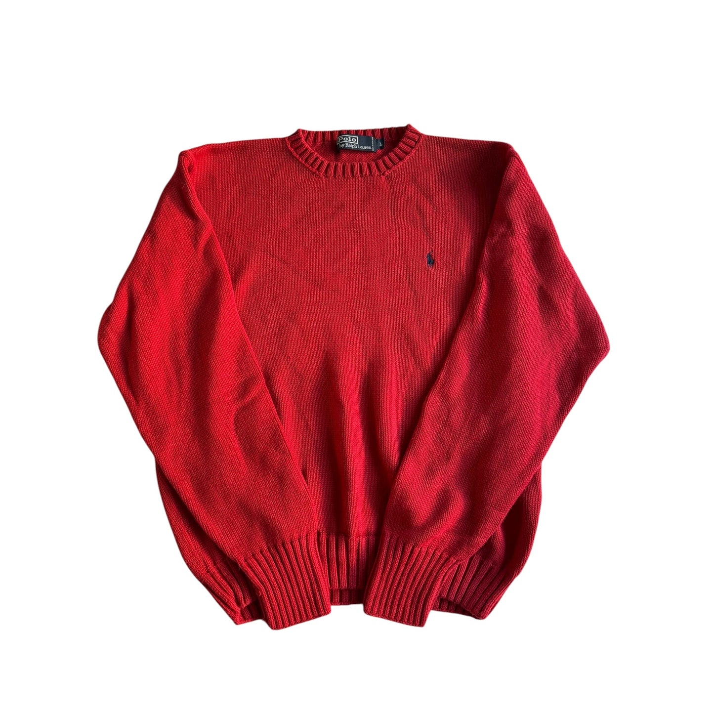 🍒 Pulover Vintage Ralph Lauren / Roșu (Mărime L) - anbracaminte