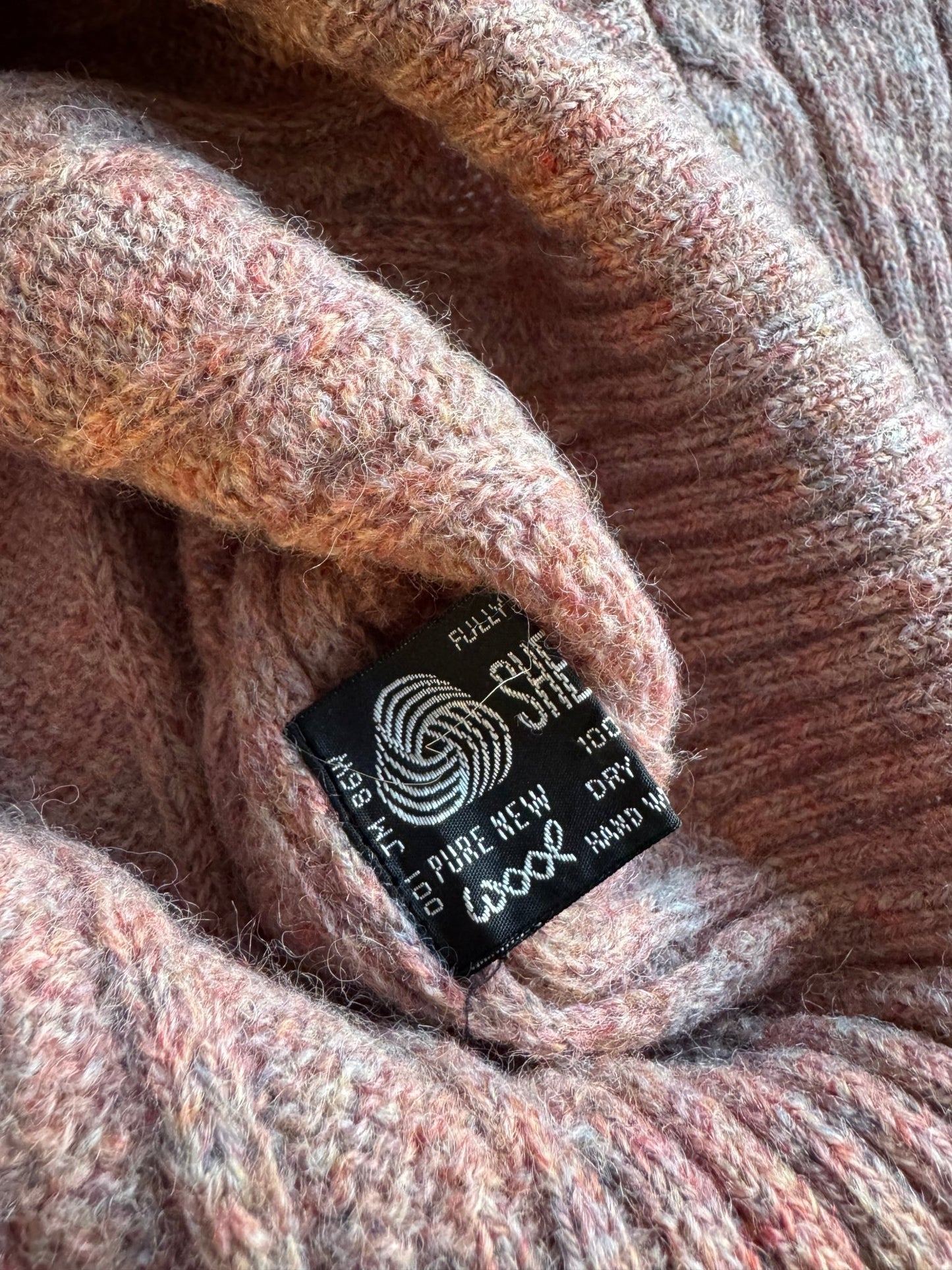 🧶 Pulover Vintage Roz Piersică / Tricot Torsadat (Mărime 52 - XL) - anbracaminte